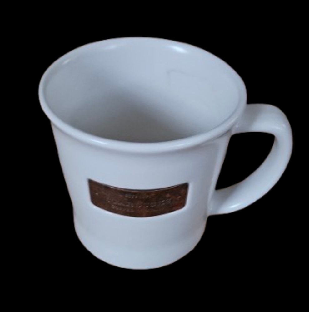 Starbucks Coffee Copper Logo Tag Est 1971 Coffee Co-White Coffee Mug Tea Cup